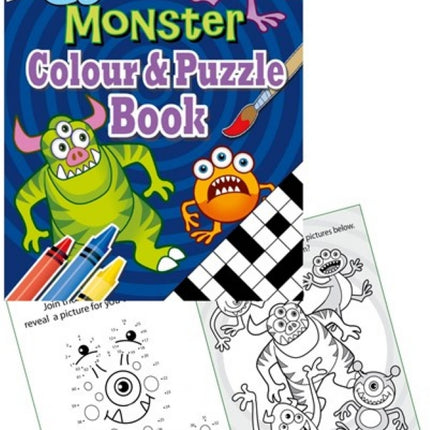 Monster Colour & Puzzle Books - 6 Pack