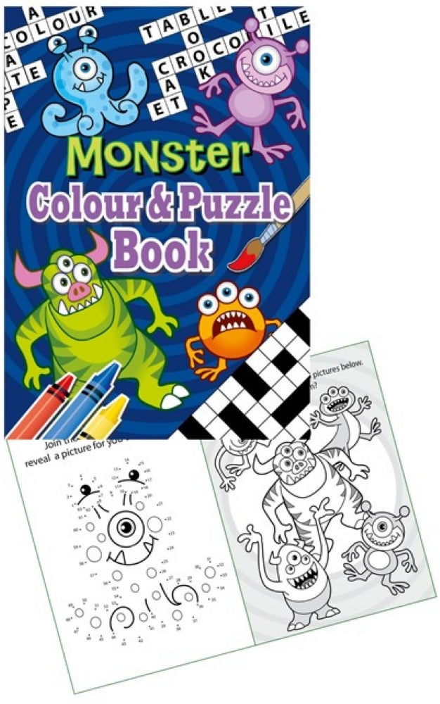 Monster Colour & Puzzle Books - 6 Pack