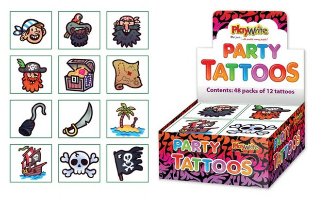 Pirate Tattoos - 12 Pack