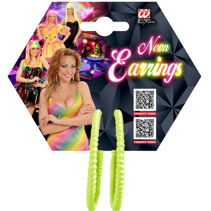 Earrings - Neon Yellow