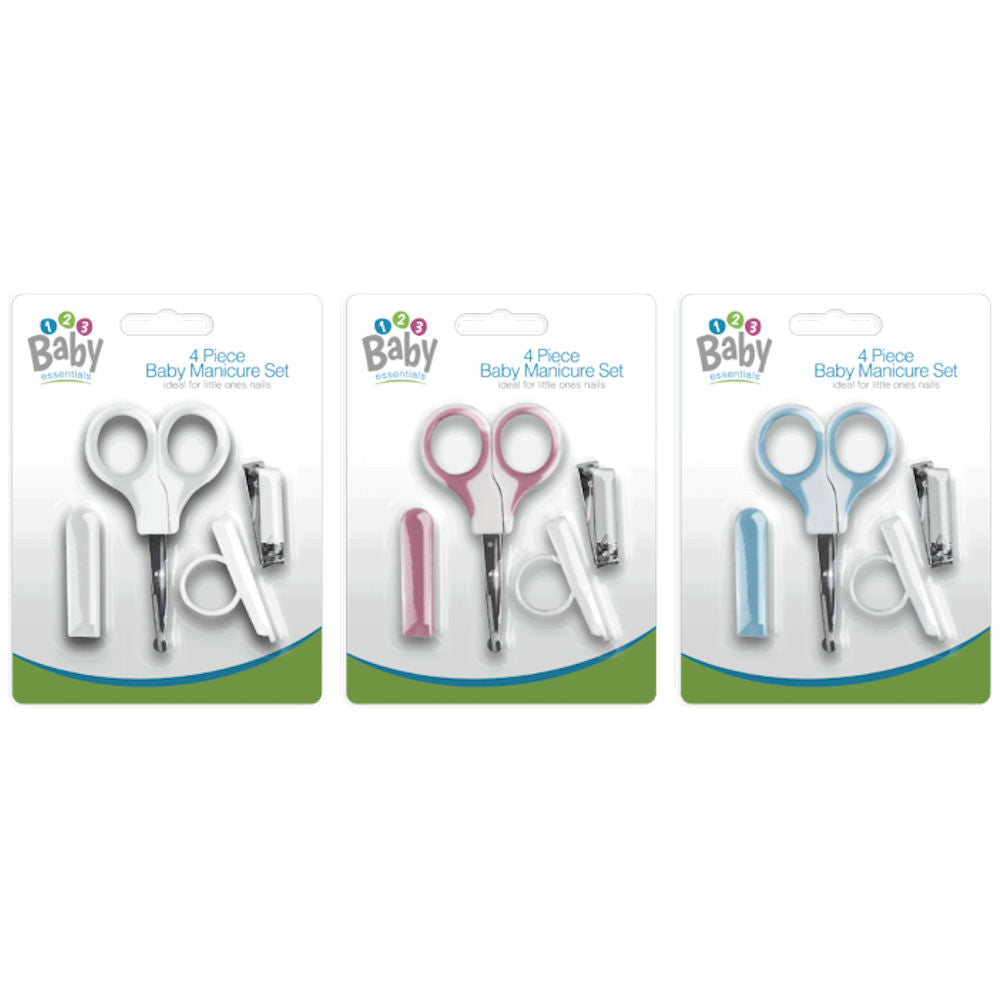 Baby Manicure 4 Piece Set Single Assorted - Nail Care Kit for Infants and Toddlers