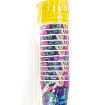 Gamer Reusable Plastic 3D Cup & Straw - Single