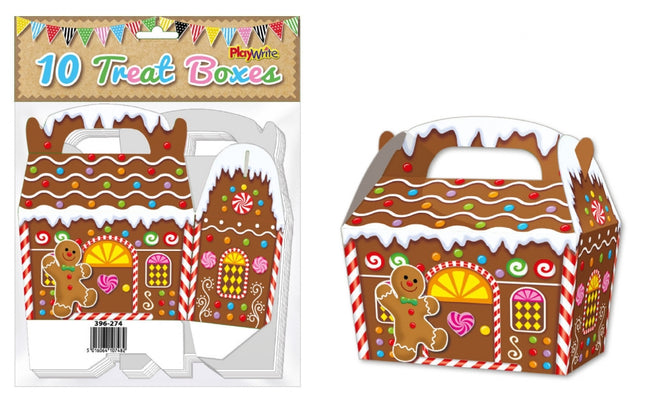 Gingerbread Treat Boxes - 10 Pack