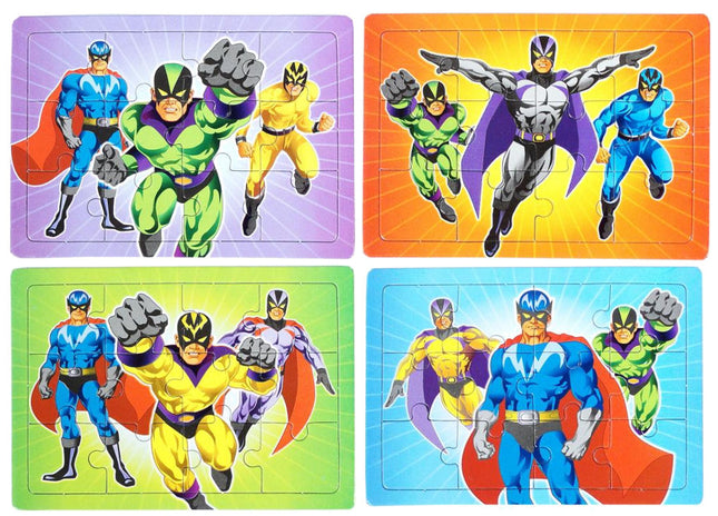 Super Hero Jigsaw Puzzles - 6 Pack