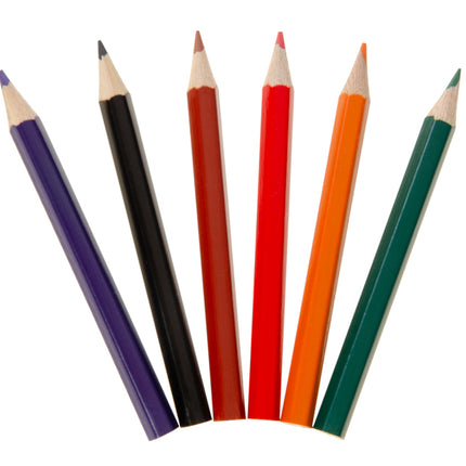 Halloween Halfsize Colouring Pencils - 6 Pack