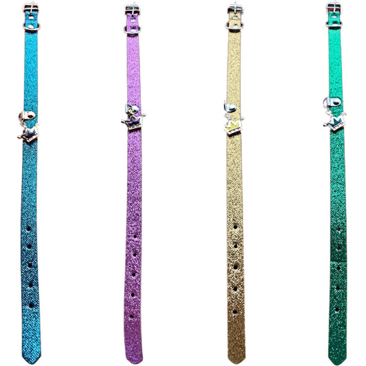 Glitter Dog Collar With Crown 4 Pack