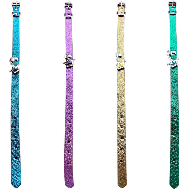 Glitter Dog Collar With Crown - 4 Pack