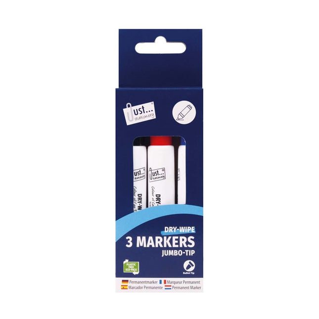 Chunky Dry-Wipe Board Markers - 3 Pack