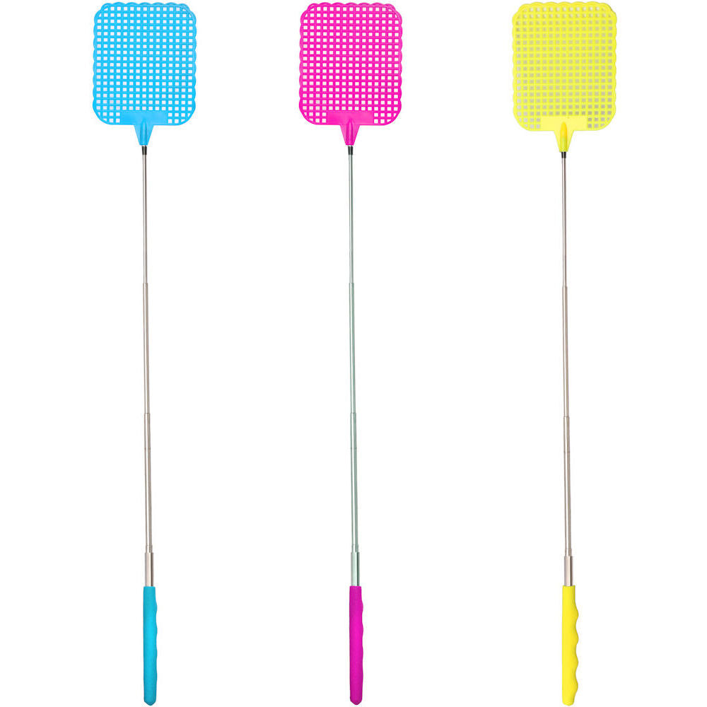 Extendable Fly Swatter Assorted - Telescopic Swatting Tool for Insect Control