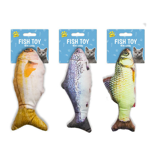 Fish With Catnip Toy - Single Assorted