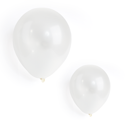 Pearlised Ivory 7" Latex Balloons – 100 Pack