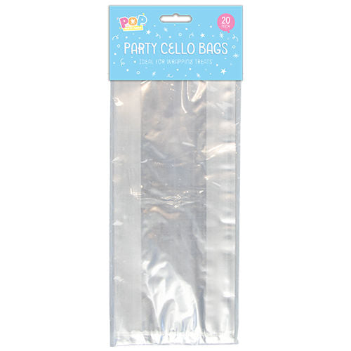 Party Cello Bags - 20 Pack Clear Treat Bags Sweets Gifts Party Favours