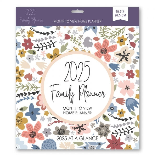 Family Planner 2025 Organiser – Monthly Calendar with Spaces for All Family Members | Stay Organised with Stickers & Notes Section