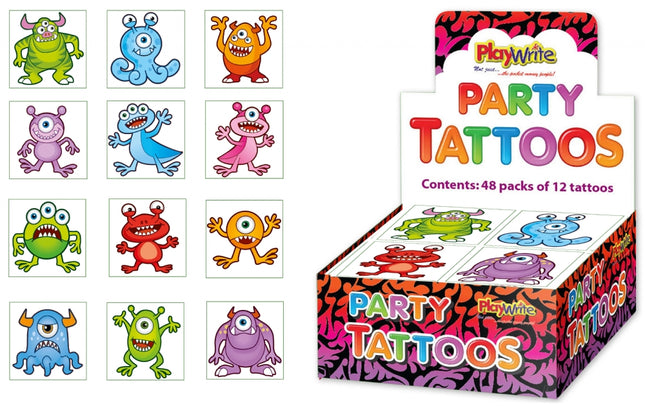 Monster Tattoos - 12 Pack