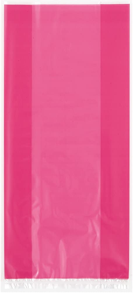 Hot Pink Cellophane Gift Bags - 30 Pack