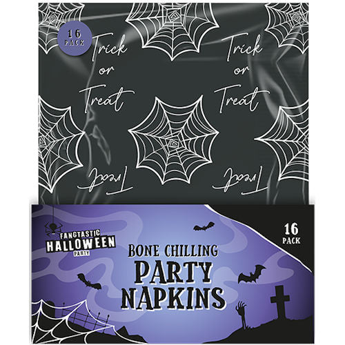 Halloween Spiderweb Printed Napkins - 16 Pack