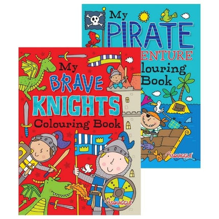 Pirates / Knights Colouring Book - Assorted