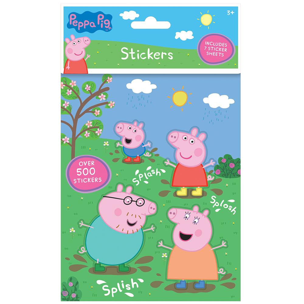 Peppa Pig - 500 Stickers Assorted Designs Featuring Characters Peppa Pig Perfect Decorating Crafting