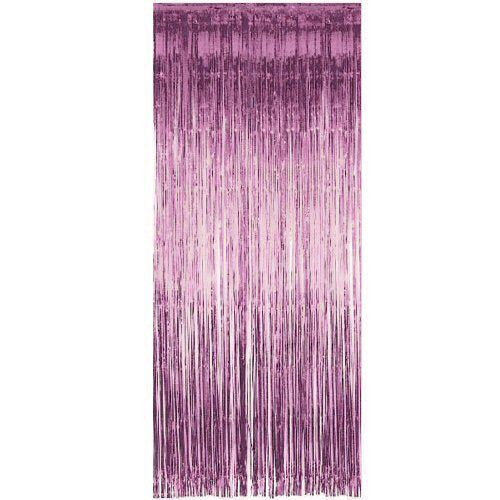 Foil Door Curtain - Baby Pink