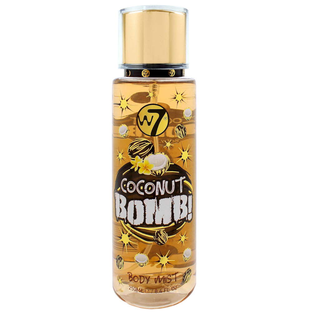 W7 Cosmetics Body Mist Spray Coconut Bomb - Refreshing Fragrance Long Lasting