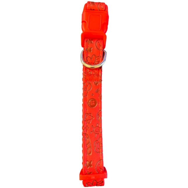 Patterned Dog Collar - Red