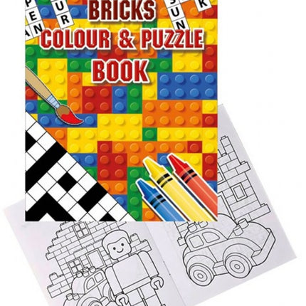 Bricks Colour & Puzzle Books - 6 Pack