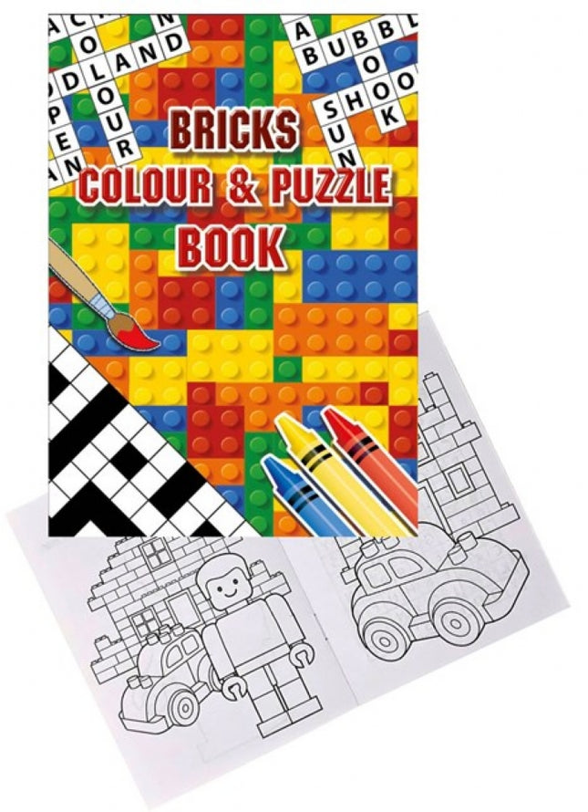 Bricks Colour & Puzzle Books - 6 Pack