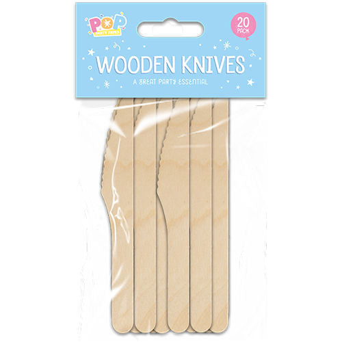 Wooden Knives - 20 Pack