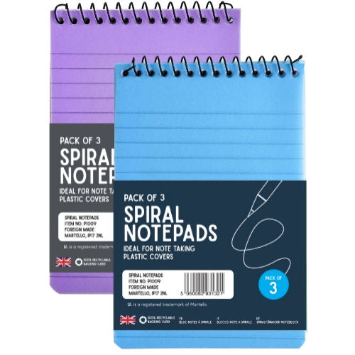 Spiral Notepad - 3 Pack 14.5cm x 10.5cm