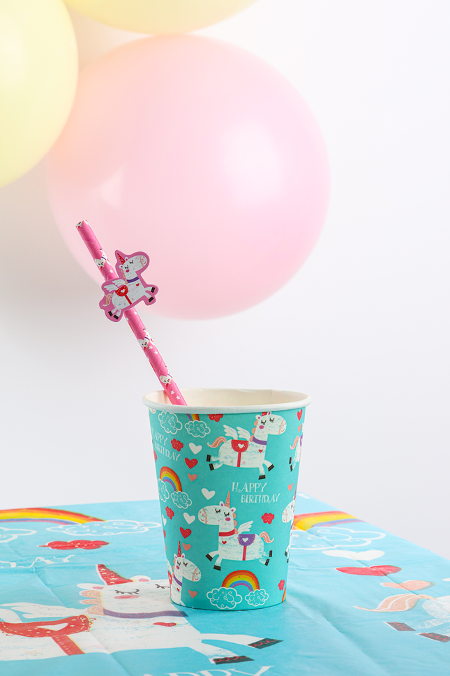 Unicorn Paper Straws - 20 Pack