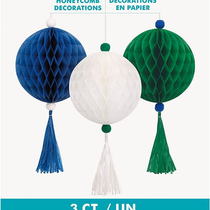 Blue, White & Green Ball & Tassel Decorations Kit