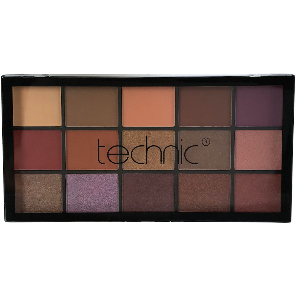 Technic Cosmetics 15 Colour Eyeshadow Palette - BAS7 Peanut Butter & Jelly