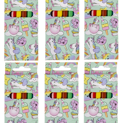Unicorn Halfsize Colouring Pencils - 6 Pack
