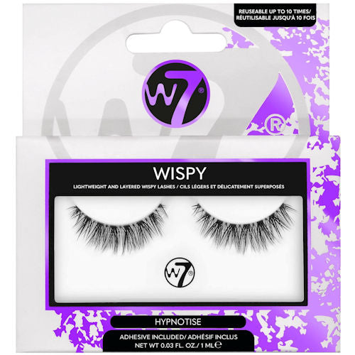 W7 Cosmetics Wispy False Eyelashes - Hypnotise Lightweight Natural Look Easy Application Reusable