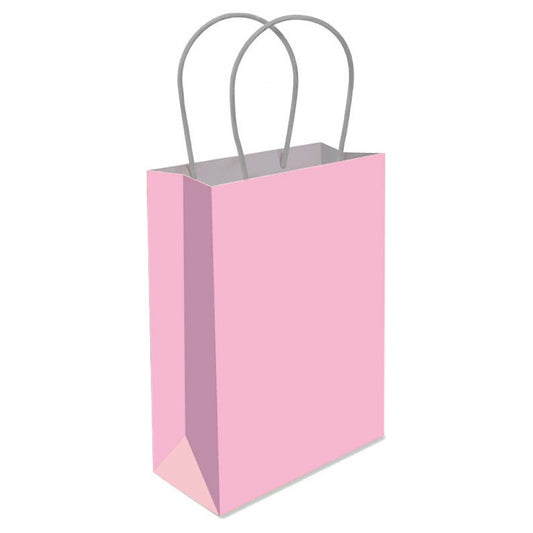 6 Baby Pink Paper Handle Bags
