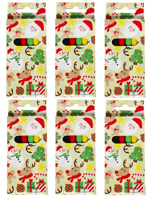 6 Christmas Halfsize Colouring Pencils