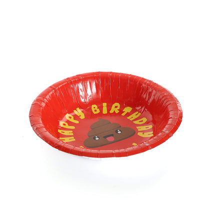 Emoji Poo Paper Party Bowls - 16 Pack