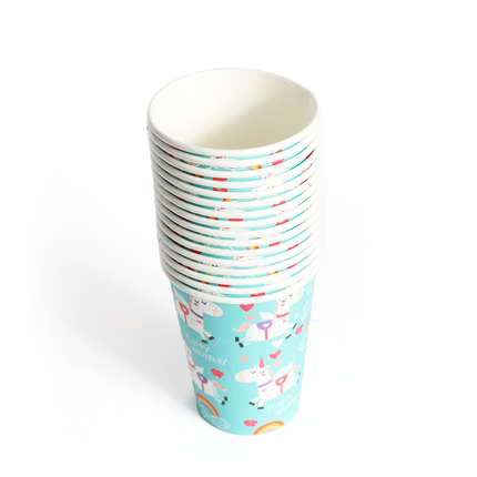 Unicorn Paper Party Cups - 16 Pack