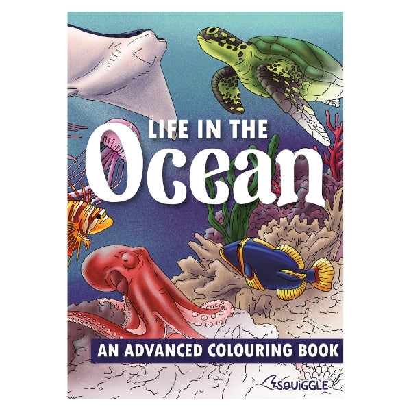 A4 Life in The Ocean Advanced Colouring Book