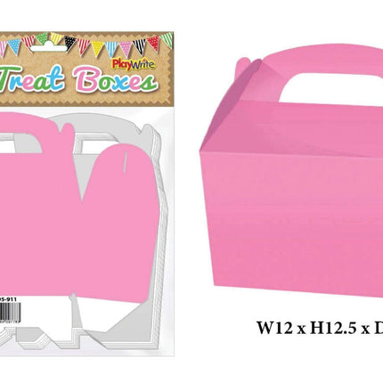 Neon Pink Treat Boxes - 10 Pack