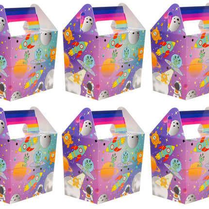 Space Party Food Lunch Boxes - 6 Pack