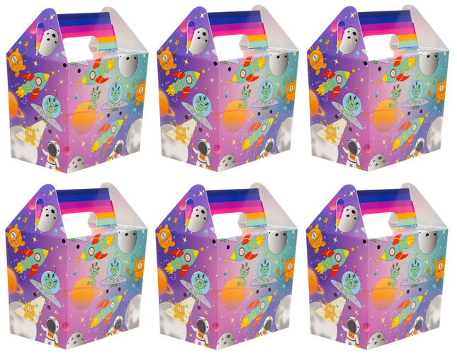 Space Party Food Lunch Boxes - 6 Pack