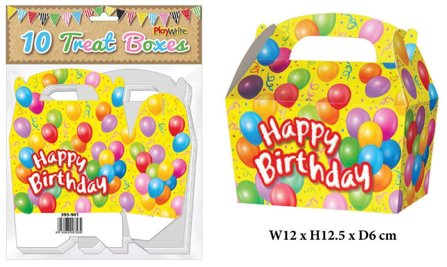 Happy Birthday Treat Boxes - 10 Pack