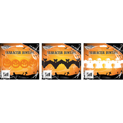 Halloween Character Bunting Single - Assorted