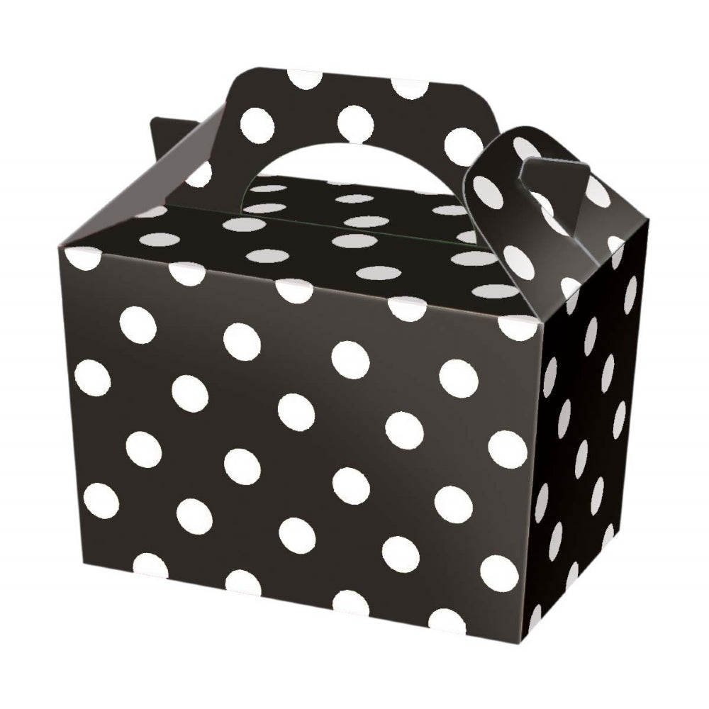 10 Black Polka Dot Boxes
