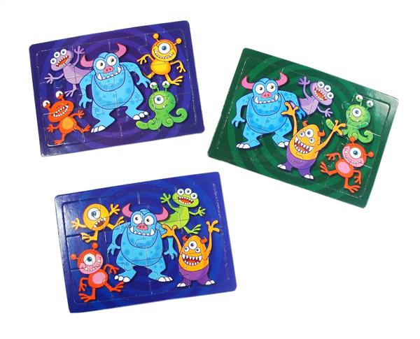 Monster Jigsaw Puzzles - 6 Pack