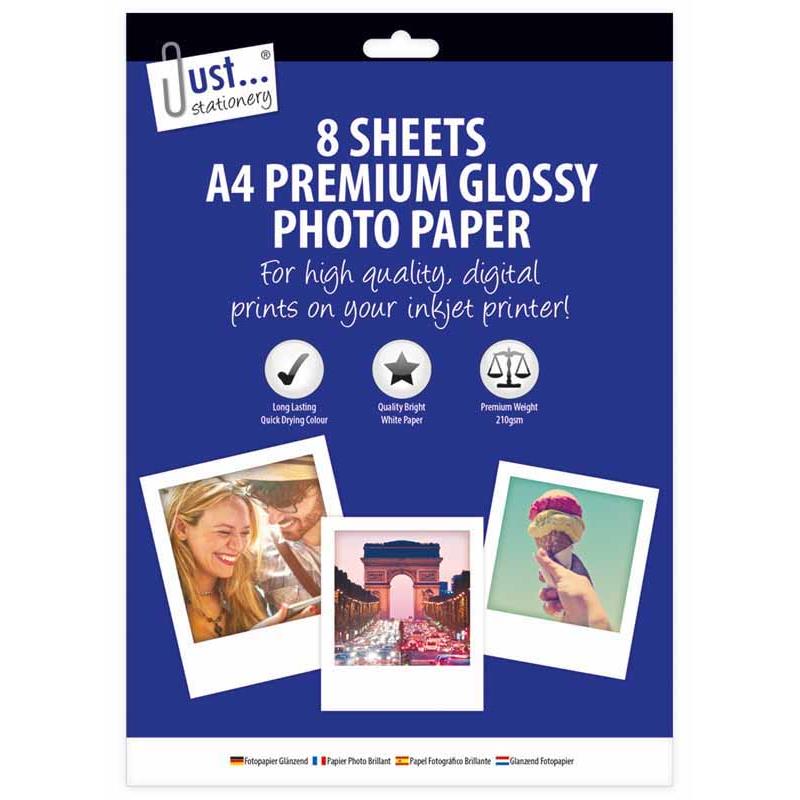 A4 Photo Paper Glossy - 8 Sheets