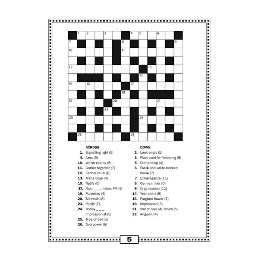 A4 Puzzle Time Book - Assorted Puzzles Engaging Brain Teasers High Quality Paper Relaxing Entertainment