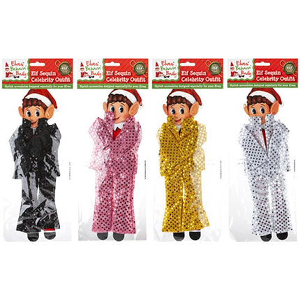 Elf Sequin Outfit For Naughty Elf - Assorted