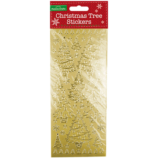Christmas Outline Stickers Gold